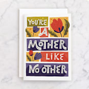 "You're A Mother Like No Other" - Single Greeting Cards in Grape by Jess Gunderson - Front