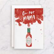 "hot mama" - Single Greeting Cards in Fire by Susan Zinader - Front