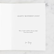"Bonjour" - Single Greeting Cards in Burnt Rose by Jessie Burch - Customizable Interior Example