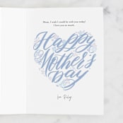 "Hydrangea Bouquet" - Single Greeting Cards in Hydrange by Shannon Chen of Four Wet Feet Studio - Customizable Interior Example