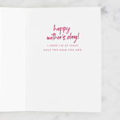 "Mom goals" - Single Greeting Cards in Tulip by Jessica Corliss - Interior