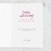"Mom goals" - Single Greeting Cards in Tulip by Jessica Corliss - Customizable Interior Example