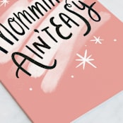 "Mommin' Ain't Easy" - Single Greeting Cards in Blush by Hannah Williams - Close-Up