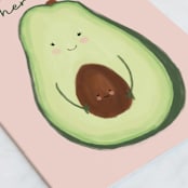 "Guac Your World" - Single Greeting Cards in Avocado by Chelsea And Marbles Paper - Close-Up