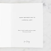 "Out of this world" - Single Greeting Cards in Amethyst by Angela Garrick - Customizable Interior Example
