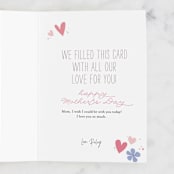 "Sending Love" - Single Greeting Cards in Peach by Itsy Belle Studio - Customizable Interior Example