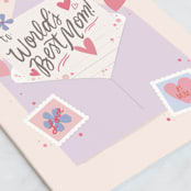 "Sending Love" - Single Greeting Cards in Peach by Itsy Belle Studio - Close-Up