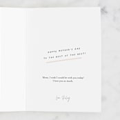 "Mother's heart" - Single Greeting Cards in Coral by Stacey Meacham - Customizable Interior Example