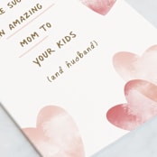 "Mother's heart" - Single Greeting Cards in Coral by Stacey Meacham - Close-Up