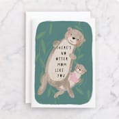 "no otter mom" - Single Greeting Cards in Jungle by Susan Zinader - Front