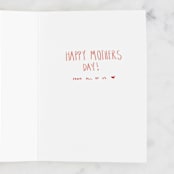 "#1 MOM Animal Stacker" - Single Greeting Cards in Blush by Coit Creative - Interior