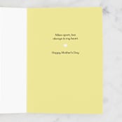 "In My Heart" - Single Greeting Cards in Dandelion by Annie Clark - Interior