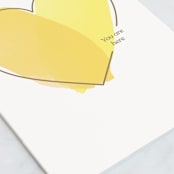 "In My Heart" - Single Greeting Cards in Dandelion by Annie Clark - Close-Up
