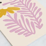 "Psychedelic Fleurs" - Single Greeting Cards in Daffodil by Annie Clark - Close-Up
