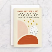 "Abstract Shapes for Mom" - Single Greeting Cards in Rust by Coit Creative - Front