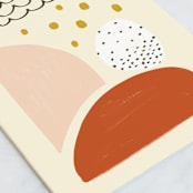"Abstract Shapes for Mom" - Single Greeting Cards in Rust by Coit Creative - Close-Up