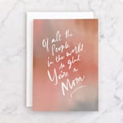 "So Glad You're A Mom" - Single Greeting Cards in Persimmon by Creo Study - Front