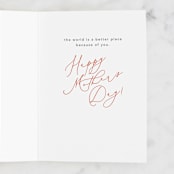 "So Glad You're A Mom" - Single Greeting Cards in Persimmon by Creo Study - Interior