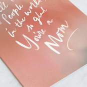 "So Glad You're A Mom" - Single Greeting Cards in Persimmon by Creo Study - Close-Up