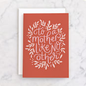 "To a mother like no other" - Single Greeting Cards in Rose by Alethea and Ruth - Front