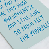 "awesomeness" - Single Greeting Cards in Sapphire by JoAnn Jinks - Close-Up