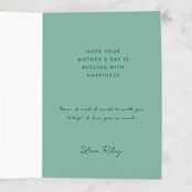 "bees knees" - Single Greeting Cards in Evergreen by Jackie Crawford - Customizable Interior Example