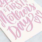 "First" - Single Greeting Cards in Rose by Snow and Ivy - Close-Up