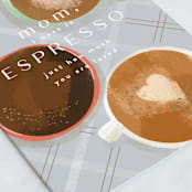 "espresso love" - Single Greeting Cards in Coffee by Rebecca Durflinger - Close-Up