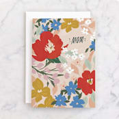 "Gardenia" - Single Greeting Cards in Carnation by Julie Murray - Front