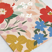 "Gardenia" - Single Greeting Cards in Carnation by Julie Murray - Close-Up