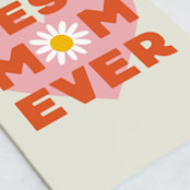 "Retro Mom" - Single Greeting Cards in Terracotta by Everett Paper Goods - Close-Up