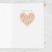 "Queen of our Hearts" - Single Greeting Cards in Petal by Alethea and Ruth - Interior