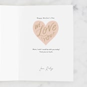 "Queen of our Hearts" - Single Greeting Cards in Petal by Alethea and Ruth - Customizable Interior Example