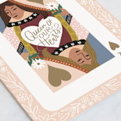 "Queen of our Hearts" - Single Greeting Cards in Petal by Alethea and Ruth - Close-Up