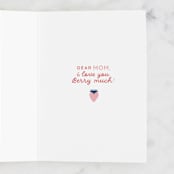 "Strawberry love mom" - Single Greeting Cards in Blush by Sabrin Deirani - Interior