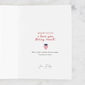 "Strawberry love mom" - Single Greeting Cards in Blush by Sabrin Deirani - Customizable Interior Example
