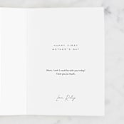 "Brushed Blush" - Single Greeting Cards in Champagne by Nicoletta Savod - Customizable Interior Example