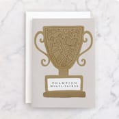 "Champion Multi-Tasker" - Single Greeting Cards in Golden by Amy Payne - Front
