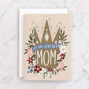 "Deserve a crown" - Single Greeting Cards in Salmon by Alethea and Ruth - Front