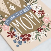 "Deserve a crown" - Single Greeting Cards in Salmon by Alethea and Ruth - Close-Up