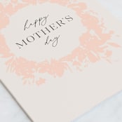 "floral circlet" - Single Greeting Cards in Latte by Lori Wemple - Close-Up