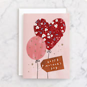"Love balloon" - Single Greeting Cards in Cotton Candy by Cindy Chu - Front