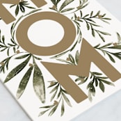 "Mom Foliage" - Single Greeting Cards in Leaf by Gwen Bedat - Close-Up