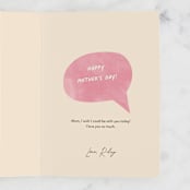 "MOM!" - Single Greeting Cards in Candy by Pixel and Hank - Customizable Interior Example