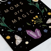 "Moms are Magic" - Single Greeting Cards in Midnight by Hannah Williams - Close-Up
