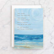 "Weather Any Storm Together" - Single Greeting Cards in Ocean by Mansi Verma - Front