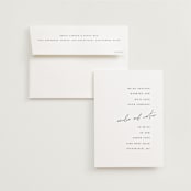 "Slate" - Wedding Invitations in Bridal Veil by Up Up Creative - Invitation with Envelope