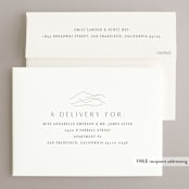 "Mountains" - Wedding Invitations in Ivory by Angela Thompson - FREE Recipient Addressing
