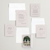 "Overjoyed" - Wedding Invitations in Almond by Jill Means - Invitation Suite
