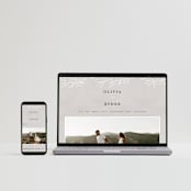 "Abundant Wreath" - Wedding Invitations in Fog by Pixel and Hank - FREE Wedding Website